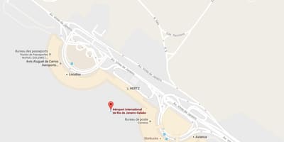 Kart over Galeão lufthavn