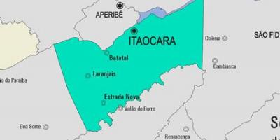 Kart over Itaocara kommune