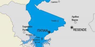 Kart over Itatiaia kommune