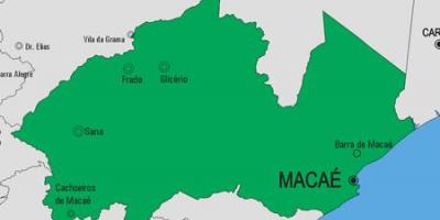 Kart av Macaé kommune