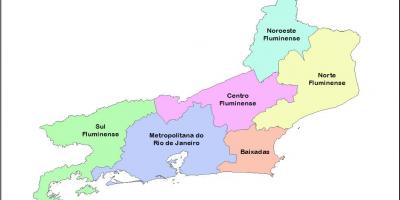 Kart over mesoregions Rio de Janeiro