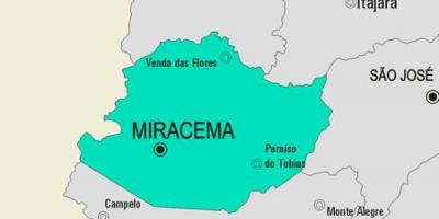 Kart over Miracema kommune
