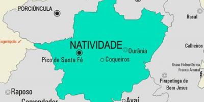 Kart over Natividade kommune