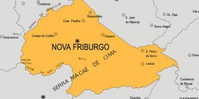 Kart av Nova Friburgo kommune