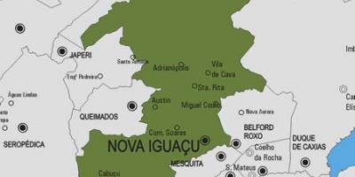 Kart av Nova Iguacu kommune