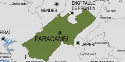 Kart over Paracambi kommune
