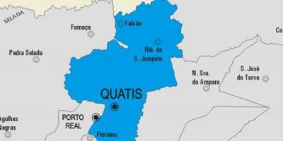 Kart over Quatis kommune