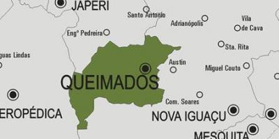Kart over Queimados kommune