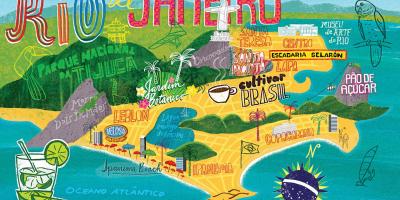 Kart over Rio de Janeiro bakgrunn