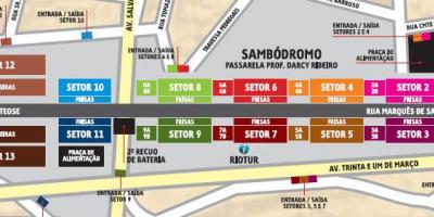 Kart over Sambódromo
