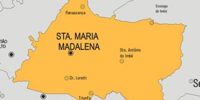 Kart av Santa Maria Madalena kommune