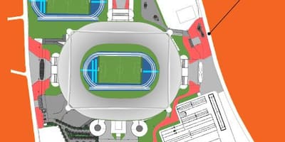 Kart over stadion Engenhão