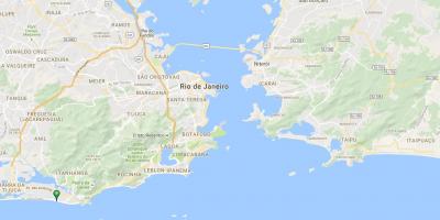 Kart over stranden i Barra da Tijuca