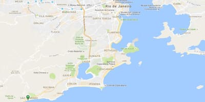 Kart av São Conrado-stranden