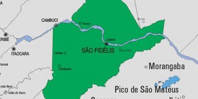 Kart av São Francisco de Itabapoana kommune