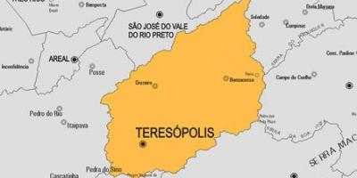 Kart over Teresópolis kommune
