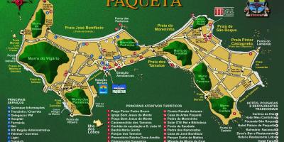 Kart av Île de Paquetá